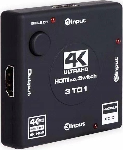 Pawonik SWITCH 3X1 HDMI 2.0 PRZEŁĄCZNIK ROZDZIELACZ 4K60HZ