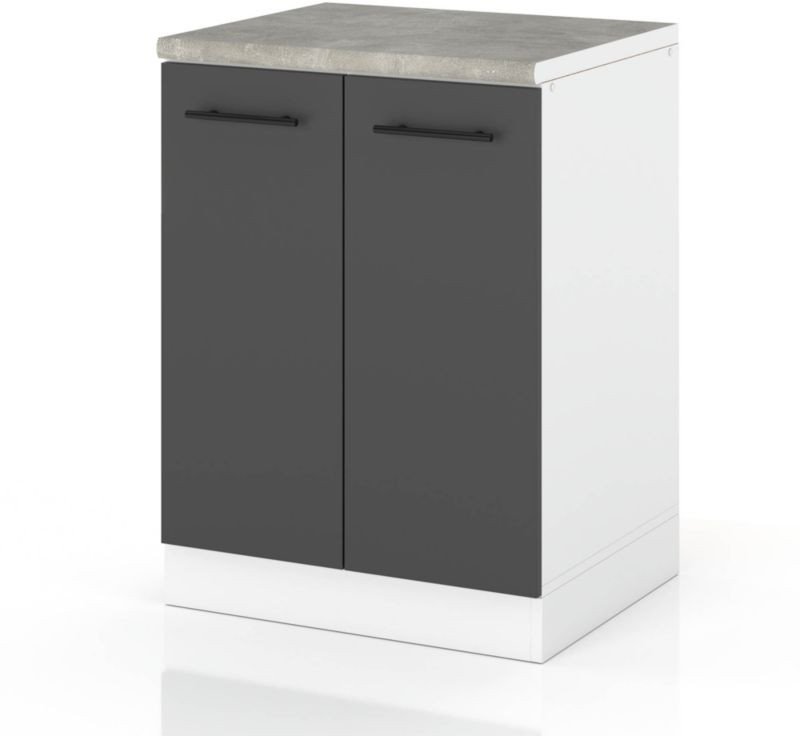 Szafka Kuchenna Stojąca Z Blatem Modułowa 60cm Spremium Szary Mat