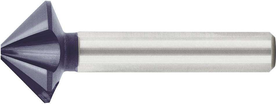 Pogłębiacz stożk.DIN335C HSS, 90st.,3-pow.chwyt 15,0mm TiAlN z 4 z nierów.podz.