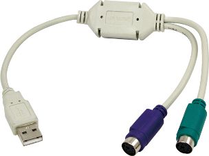 Adapter USB LogiLink USB - PS/2 x2 Biały (AU0004A)
