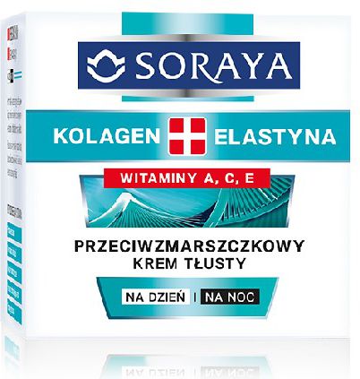 Soraya Kolagen Elastyna Przeciwzmarszczkowy Krem tłusty na dzień i noc 50ml