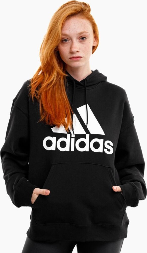 Adidas Bluza damska adidas Essentials Big Logo Oversized French Terry Hoodie czarna HR4934 M