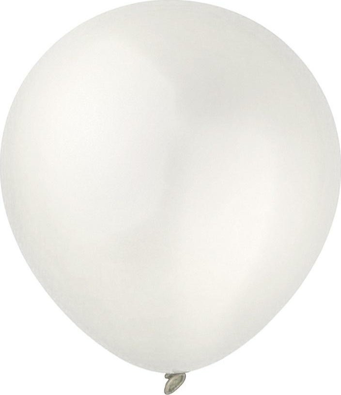 Balony Decomex metallic Pearl White 100szt
