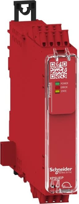 Schneider Electric Preventa XPS Universal Moduł rozszerzenia styków Kat.4 48-240 V AC/DC 4 Z + 2 R Zaciski sprężynowe XPSUEP34AC