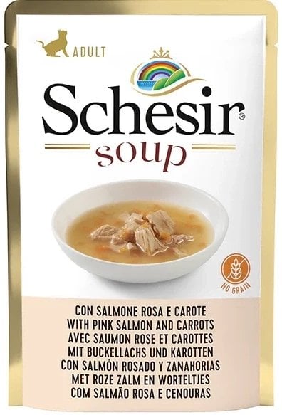 Schesir Soup Karma dla Kota Zupa Łosoś Marchew 85g