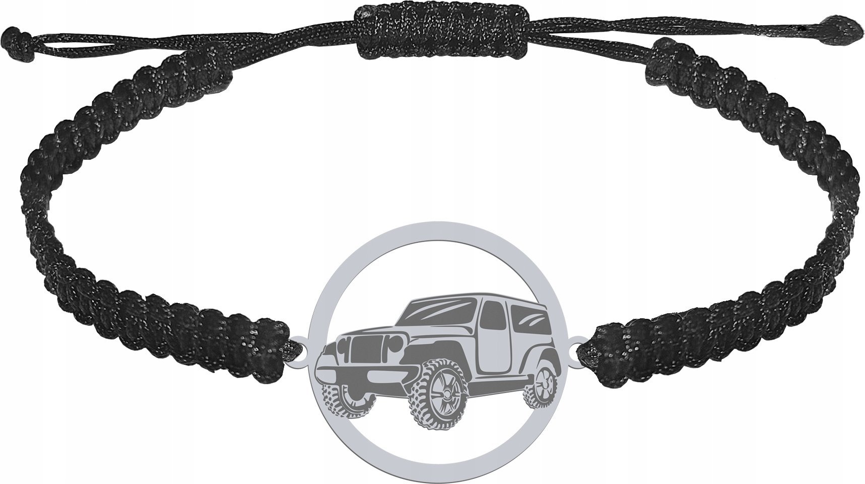 Radziszewska Jewellery Bransoletka Srebrna Jeep Makrama Prezent Biżuteria Srebro 925 GRAWER GRATIS