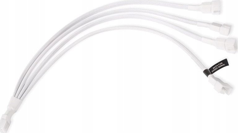 Alphacool Alphacool Y-Splitter 4-Pin auf 4x 4-Pin PWM 30cm - weiß