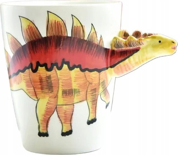 Kubek Ceramiczny Do Kawy Herbaty 3D Prezent Zwierzaki Stegozaur Dinozaur