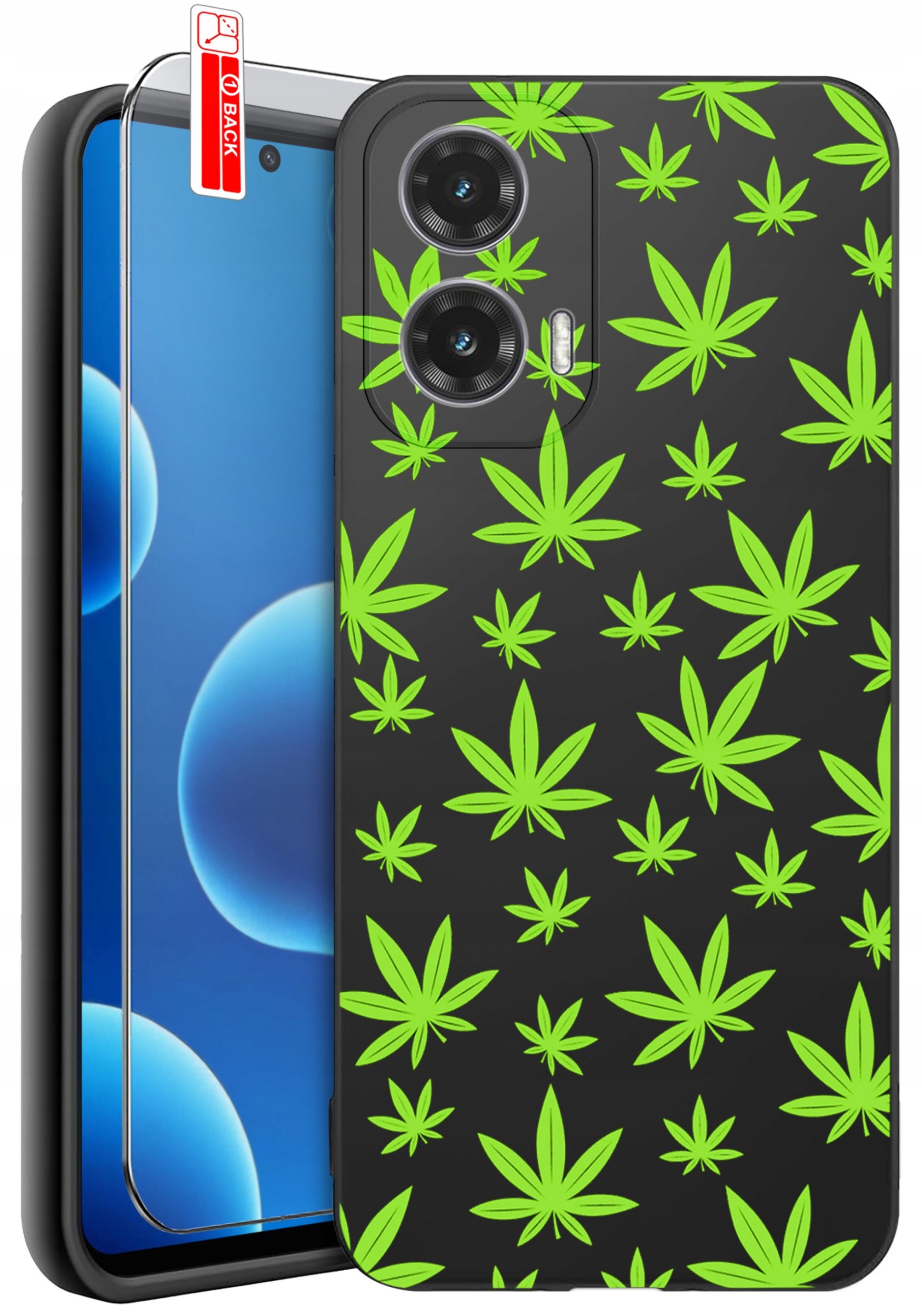 ETUI do Motorola Moto G45 5G | WZORY | SILIKONOWE MATT CASE + SZKŁO 9H