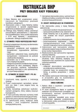 TD Systems IAA33 Instrukcja BHP przy obsłudze kasy fiskalnej