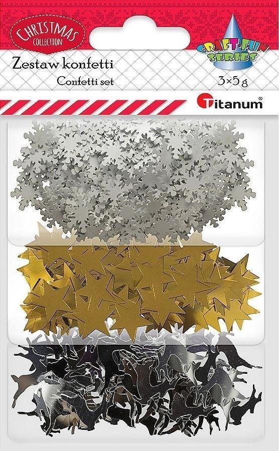 Titanum Konfetti zestaw Boże Narodzenie 3 kolory