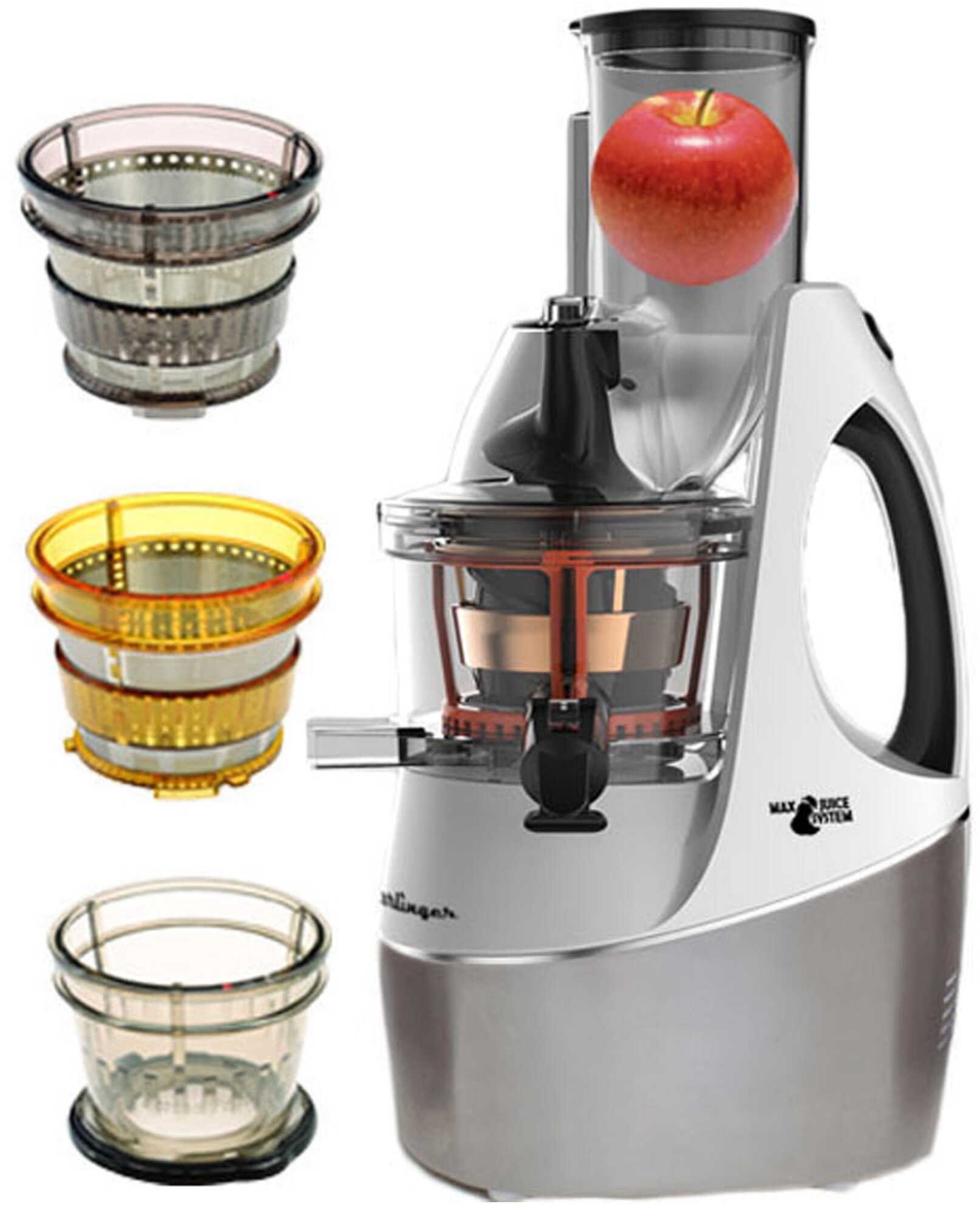 Wyciskarka wolnoobrotowa Berlinger 800W mocna sokowirówka 3 sita duży otwór