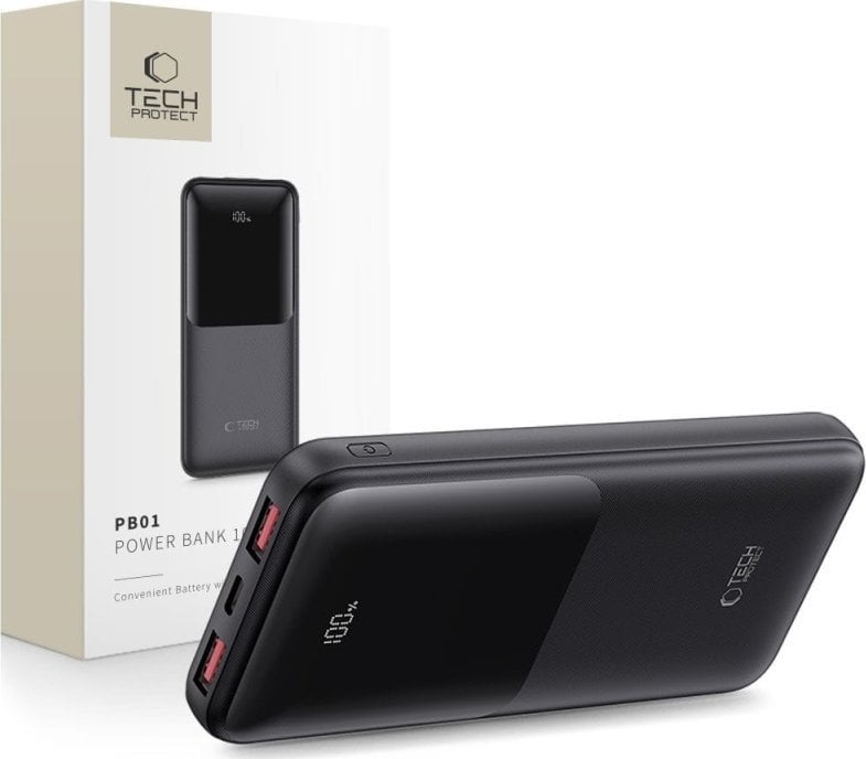 TECH-PROTECT PB01 POWER BANK 10000MAH 22.5W BLACK