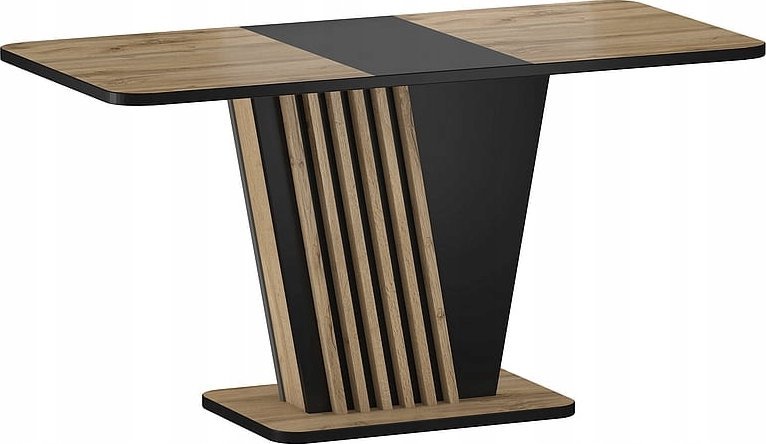 SIGNAL MEBLE Stół rozkładany z lamelami NEVIO dąb artisan/czarny