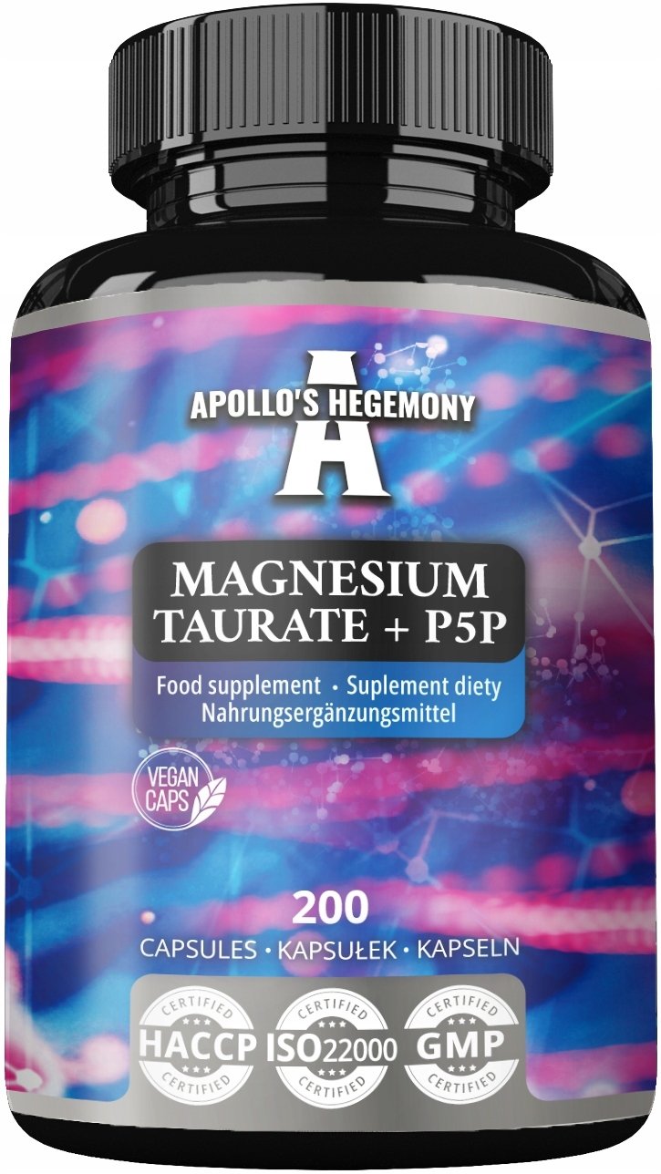 MYVITA APOLLO'S HEGEMONY Magnesium Taurate diet supplement 200 kapsułek