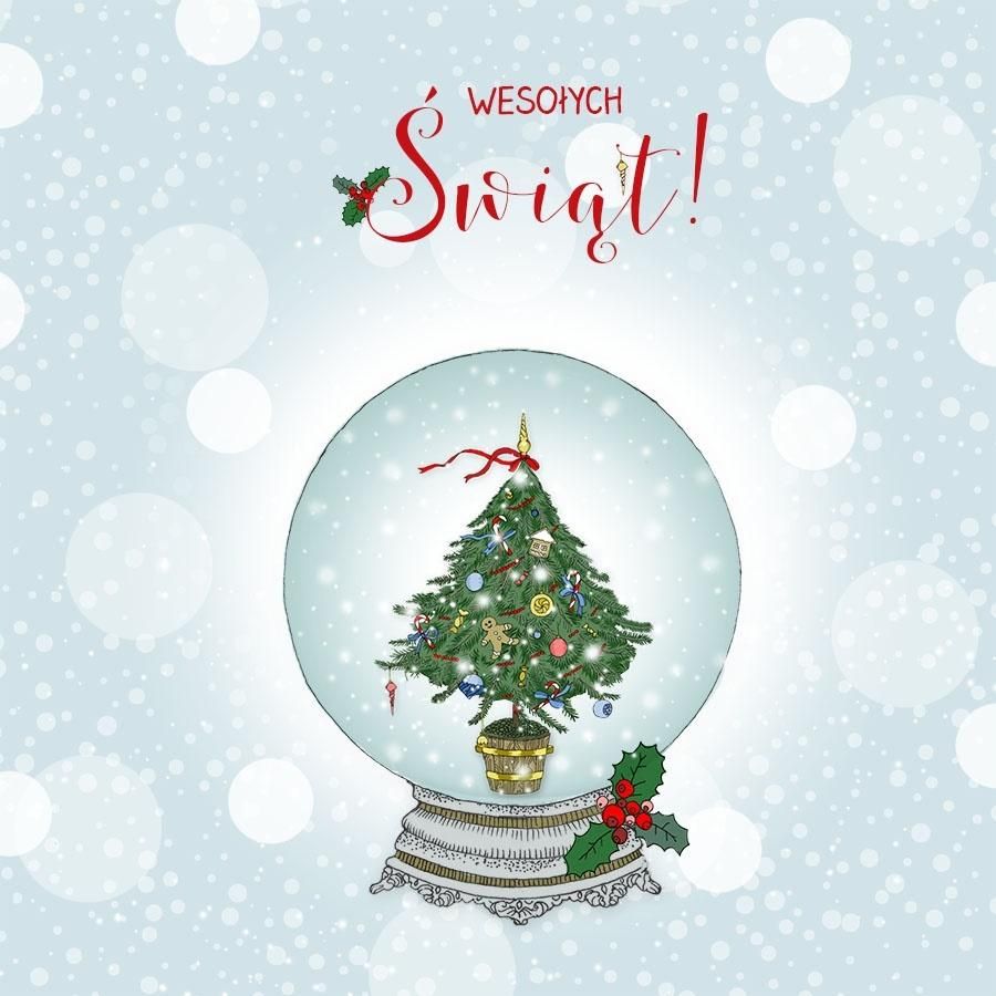 Clear Creation Karnet Swarovski kwadrat CL3512_PO Święta Kula