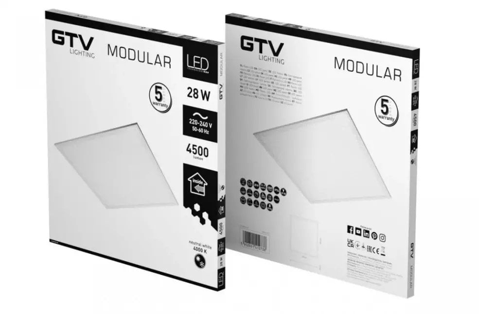 Panel LED MODULAR 28W 4500lm 4000K IP54 60x60cm 5lat gwar. LD-MOD2860-NB