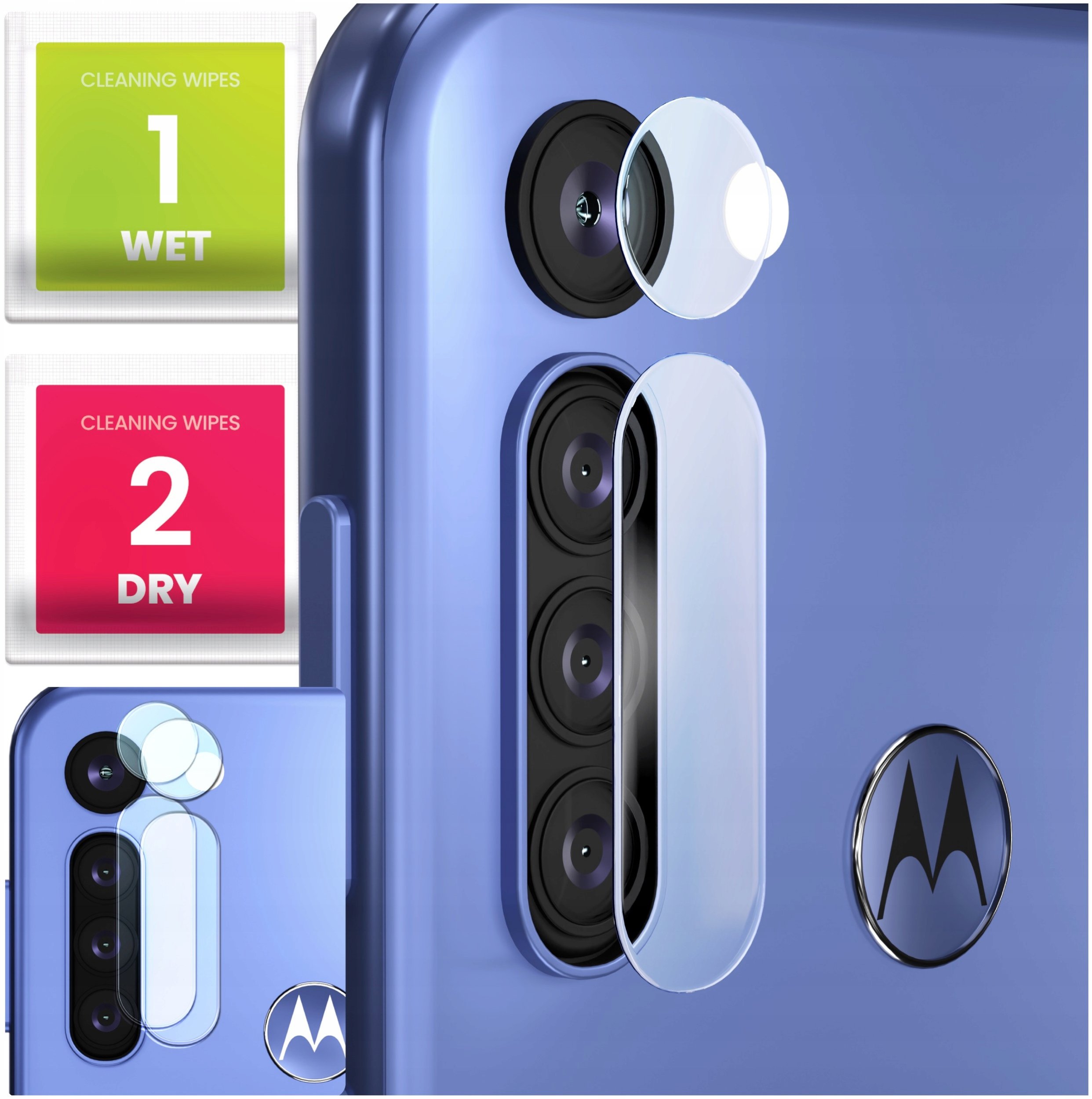 2-PAK Szkło Na Aparat Do Motorola Moto G8 Power (Hartowane, Na Obiektyw)