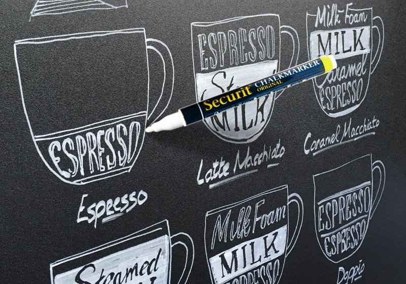 Securit Chalkmarker biały 1-2mm 7stk/pak (7 stk.)