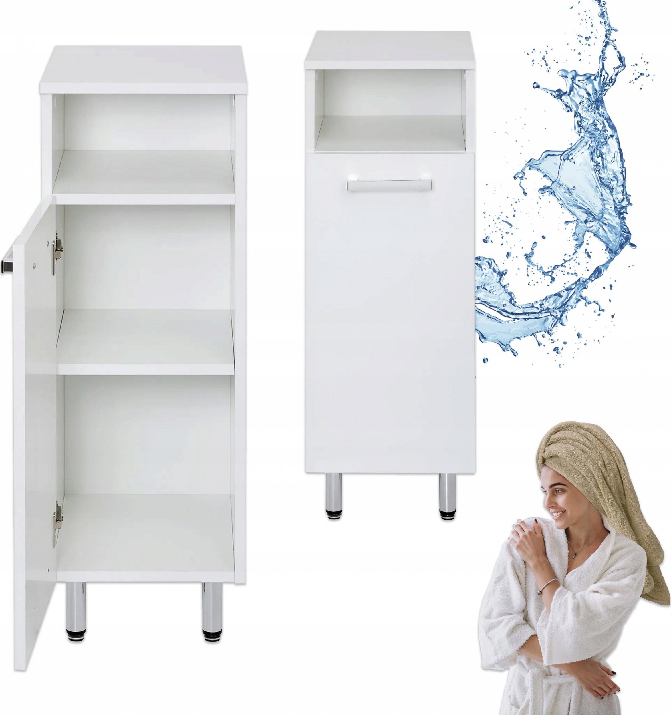 Astor Apatinė vonios spintelė Lupo 30 cm, balta