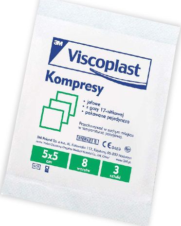 3M Kompresy gaz.jał.17 nit. 8 warstw 5x5 cm 3