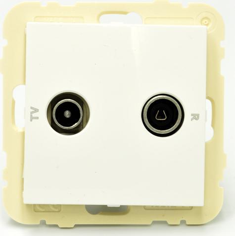 Efapel EFAPEL LOGUS90 GNIAZDO ANTENOWE KOŃCOWE RTV BIAŁY 90533 KWBR