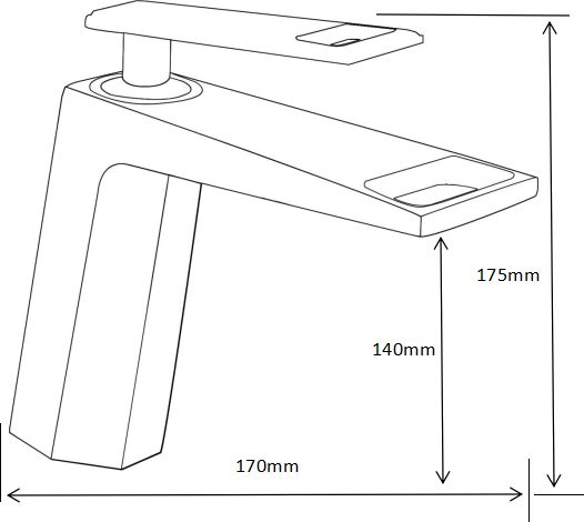Bateria umywalkowa Mexen Topaz stojąca chrom
