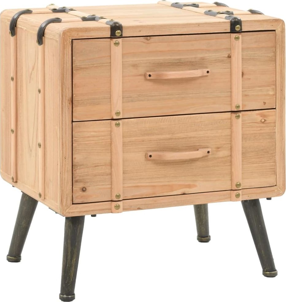 vidaXL Szafka nocna, lite drewno jodłowe, 50 x 35 x 57 cm