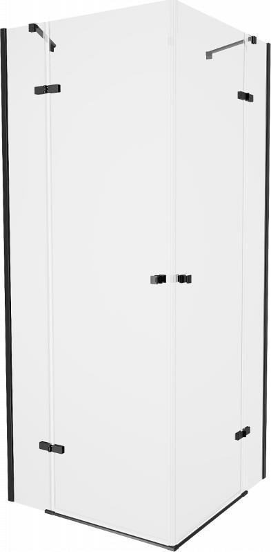 Mexen Mexen Roma Duo kabina prysznicowa uchylna 90 x 80 cm, transparent, czarny - 854-090-080-70-00-02