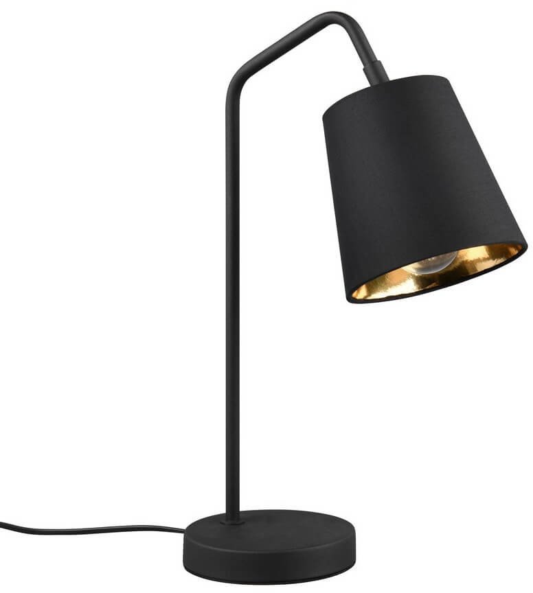 Abażurowa lampka nocna Buddy R51721032 do sypialni czarna
