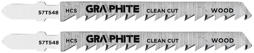 Brzeszczot do wyrzynarki, 6 TPI, HCS, uchwyt typu T, 2 szt., czyste cięcie