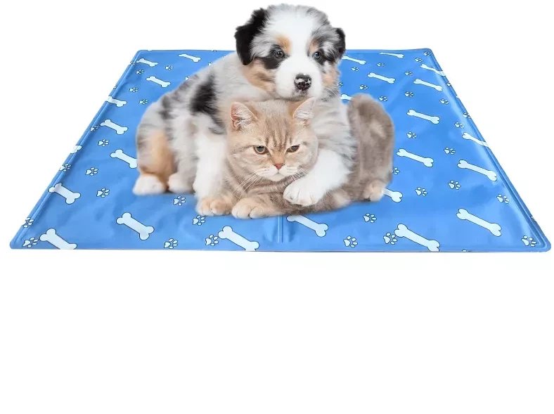 Mata 40x50cm chłodząca dla psa lub kota żelowa z nadrukiem w kostki