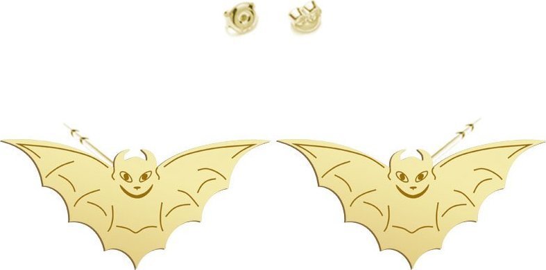 Radziszewska Jewellery Kolczyki Pozłacane Nietoperz Halloween