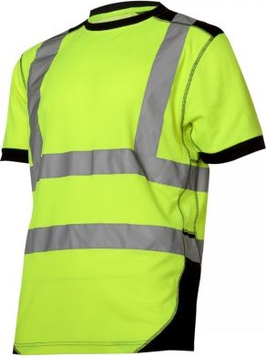 Lahti Pro Koszulka T-shirt Ostrzegawcza, żółto-czarna 3XL (L4022506)