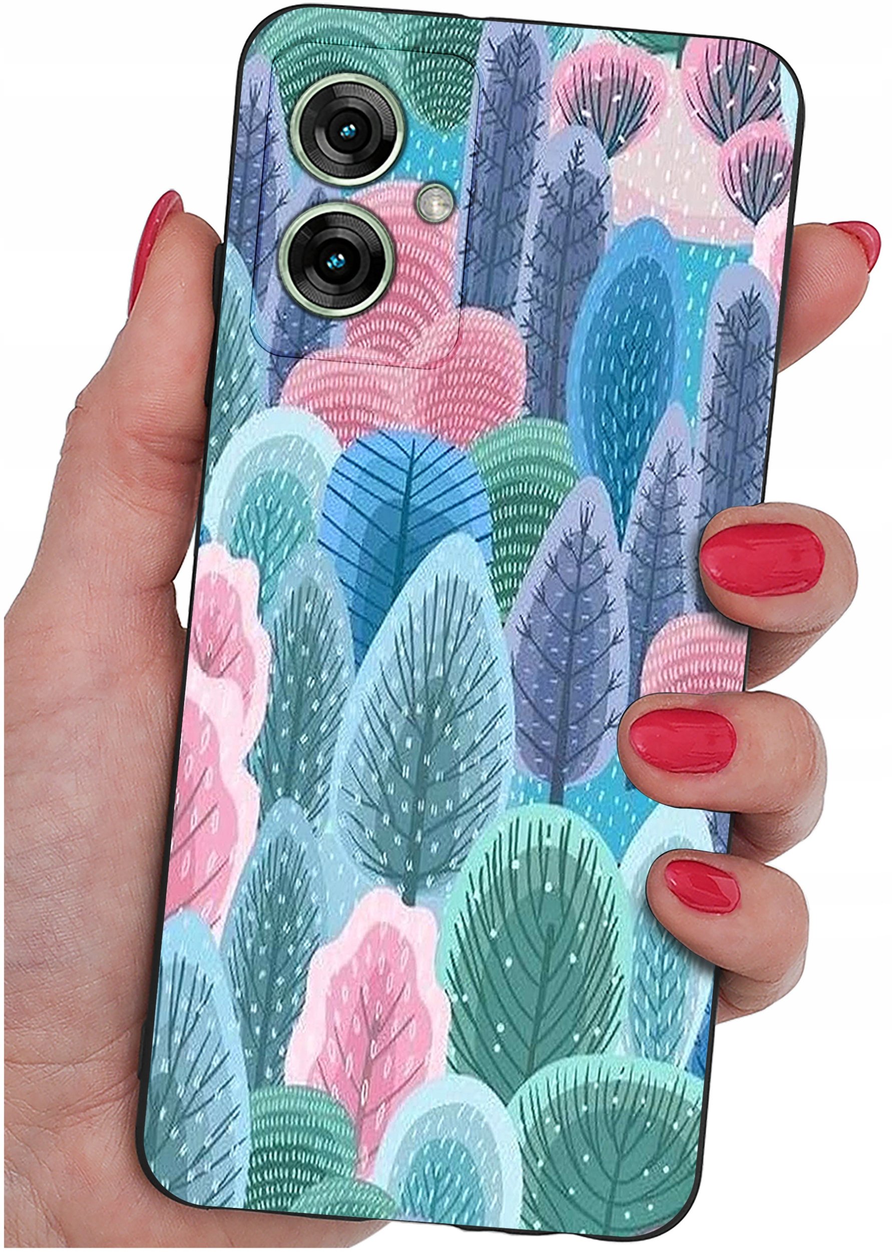 Etui do Motorola Moto G55 5G WZORY |SILIKONOWE MATT CASE + SZKŁO 9H