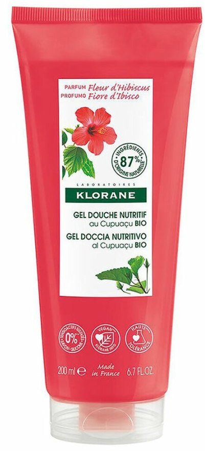 Nawilżający żel pod prysznic Klorane Hibiscus