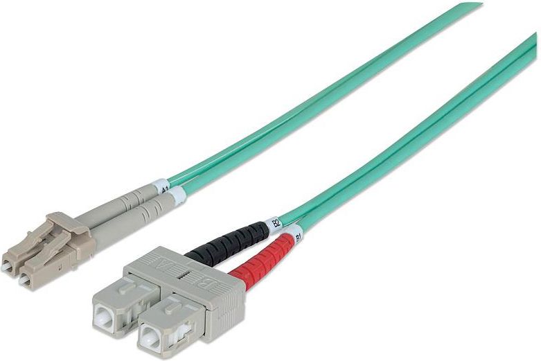 Intellinet Network Solutions Patchcord Światłowodowy, LC-SC, 2m, 50/125, OM3 wielomodowy (302716)