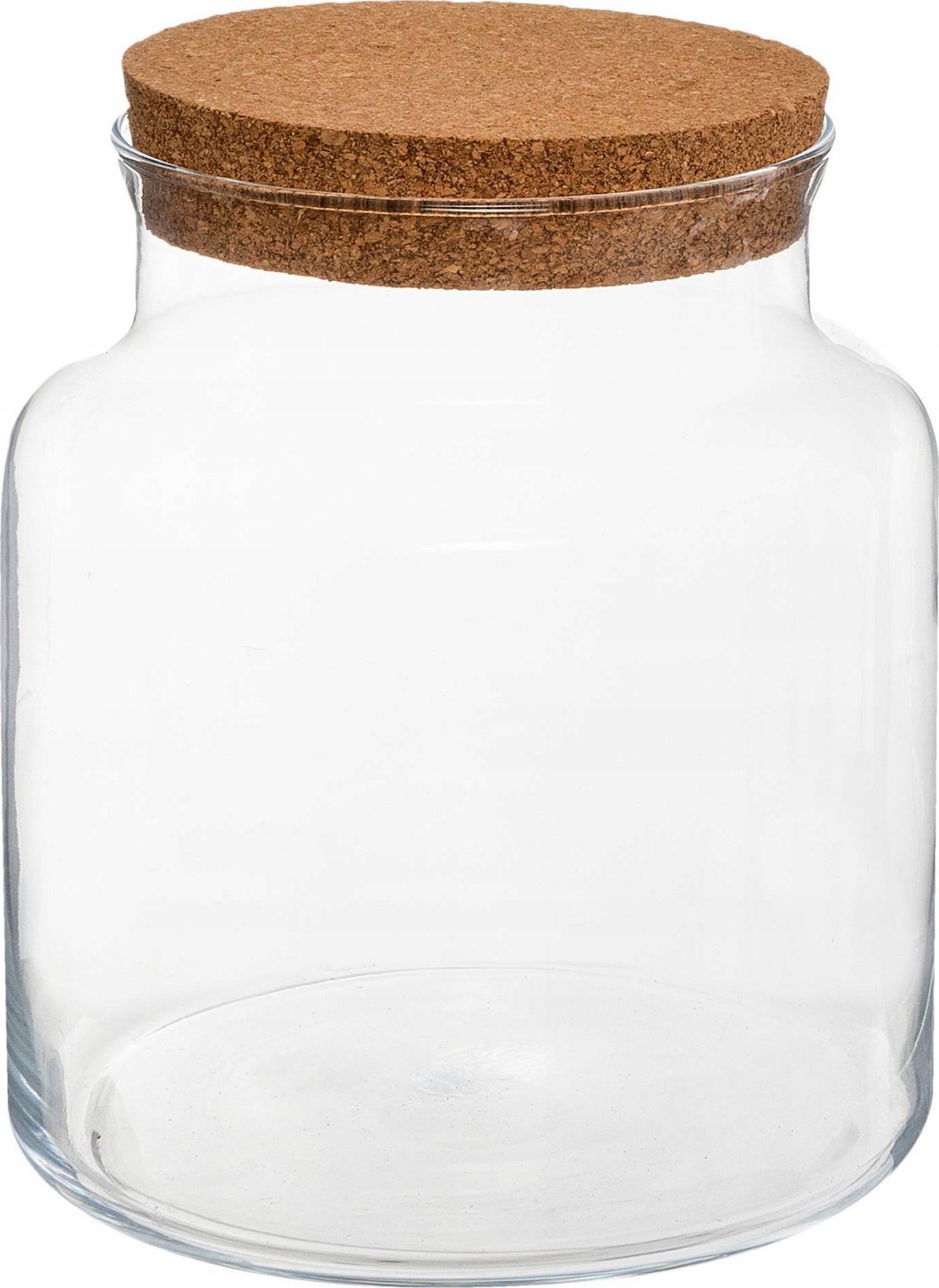 Atmosphera Szklany wazon z korkiem na las w słoiku, wys. 21,5 cm