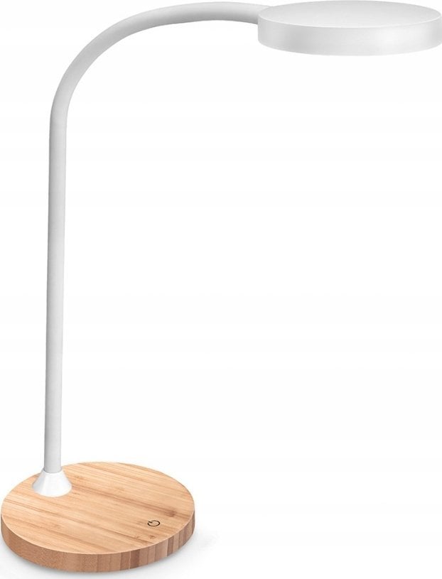 Lampka biurkowa CEP Lampka na biurko CEP CLED-0290, Flex, biały z el. drewna