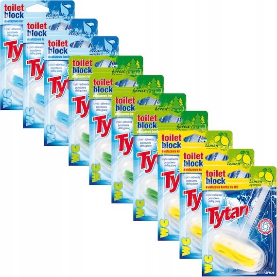 Tytan DWUFAZOWA KOSTKA DO WC TYTAN 10szt x40g HIT CENOWY