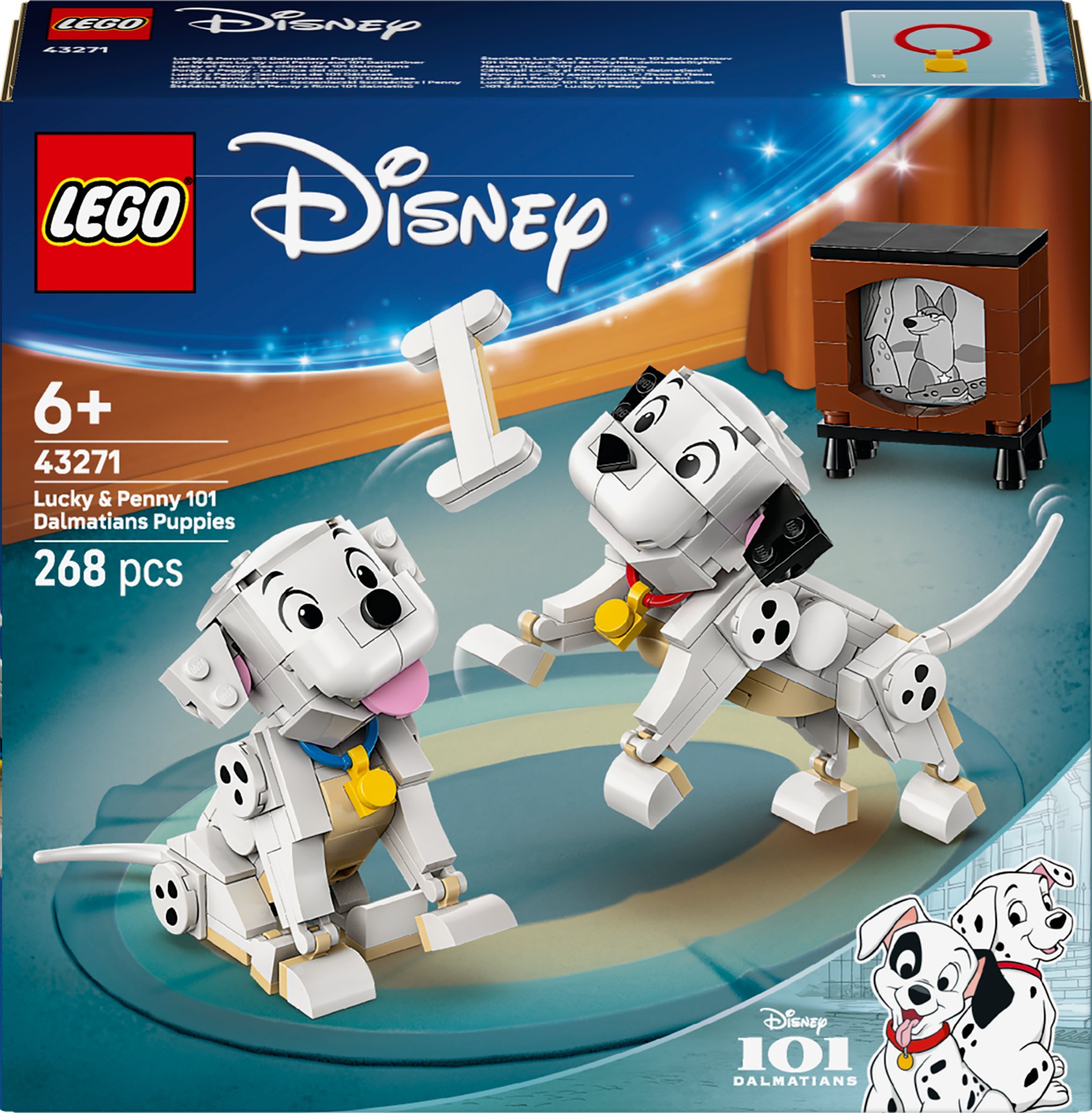 LEGO Disney 101 dalmatyńczyków — Szczeniaczki Szczęściarz i Penny (43271)