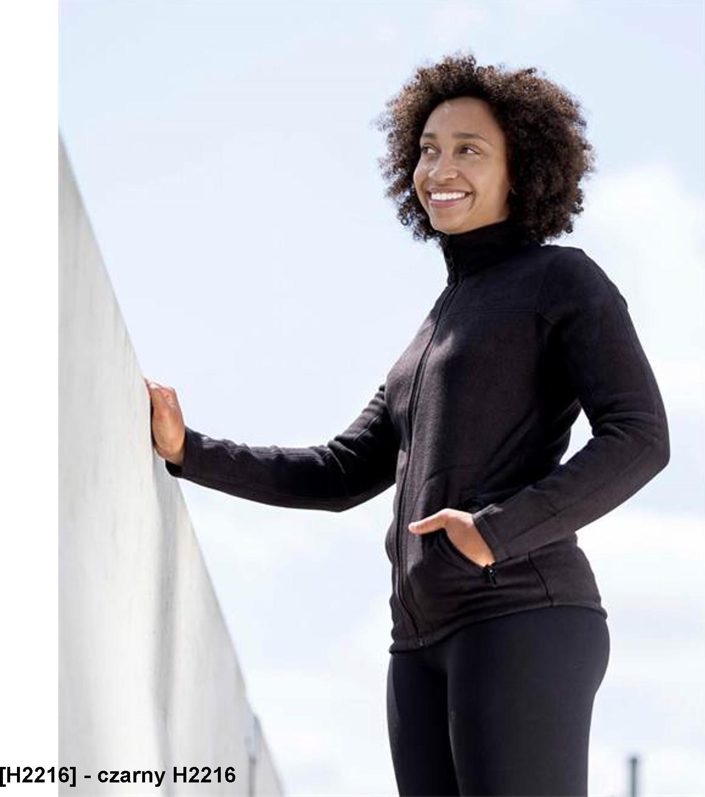 Ardon ARDON JOFLEX - Damska bluza polarowa stójka 2 kieszenie ozdobne płaskie ozdobne 100% poliester fleece, 280 g/m2 - czarny H2216 XS