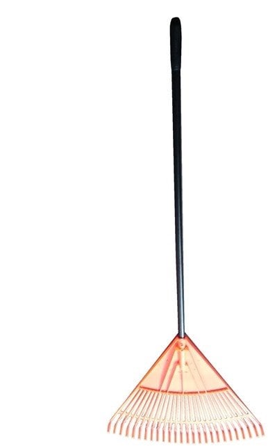 PLASTIC FAN RAKE WITH METAL HANDLE VG14