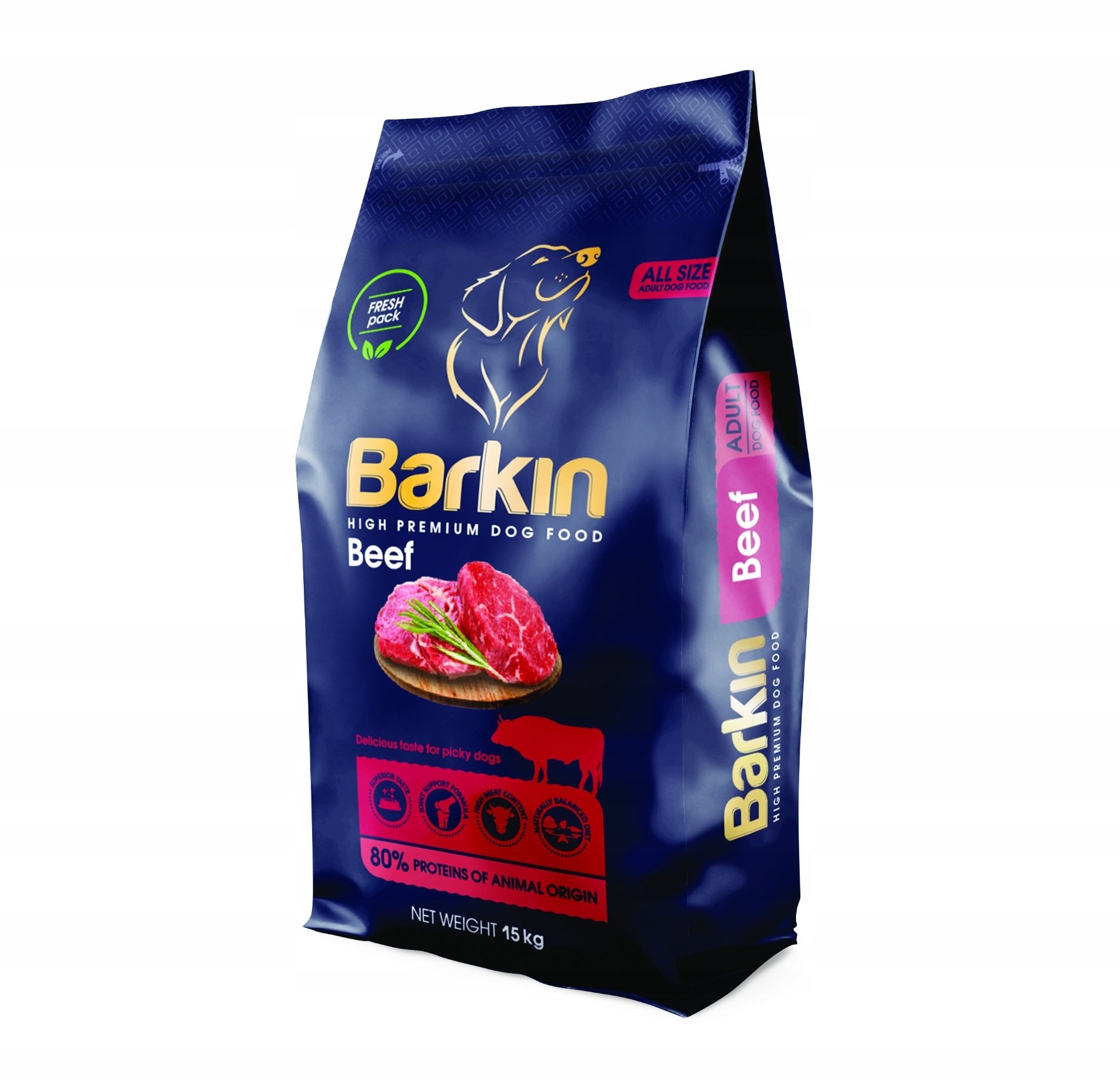 BARKIN HP BEEF ADULT 15KG