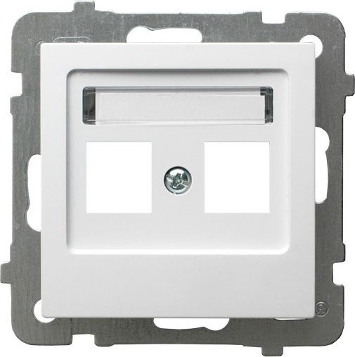 Ospel Obudowa gniazda teleinformatycznego podwójnego AS biała (GPK-2G/p/00)