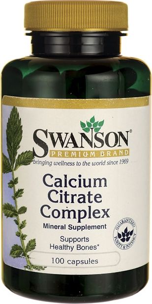 Swanson Swanson - Kompleks Cytrynianu Wapnia, 100 kapsułek