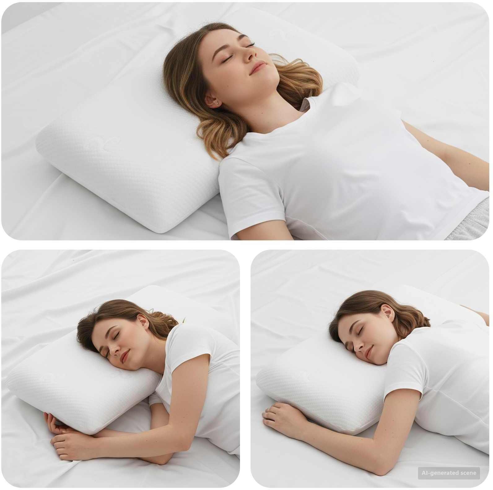 vidaXL Poduszka do spania Gładki 60 x 40 x 13 cm