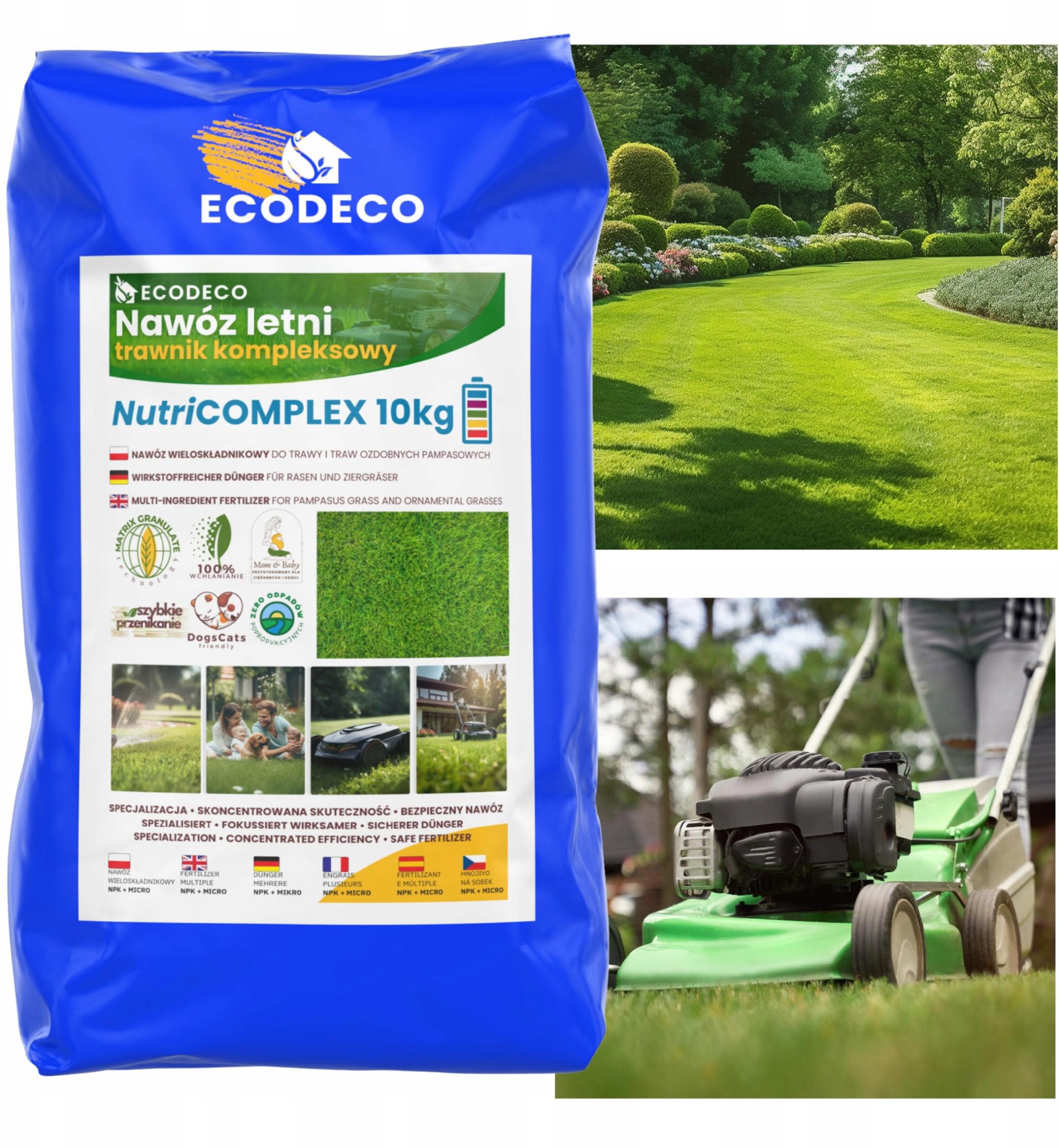 Nawóz WIELOSKŁADNIKOWY NPK NutriComplex Żelazo Mikroelementy Anty-Mech 10kg