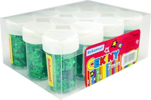SCHEMAT Cekiny 1206 7mm zielone x 7g a12