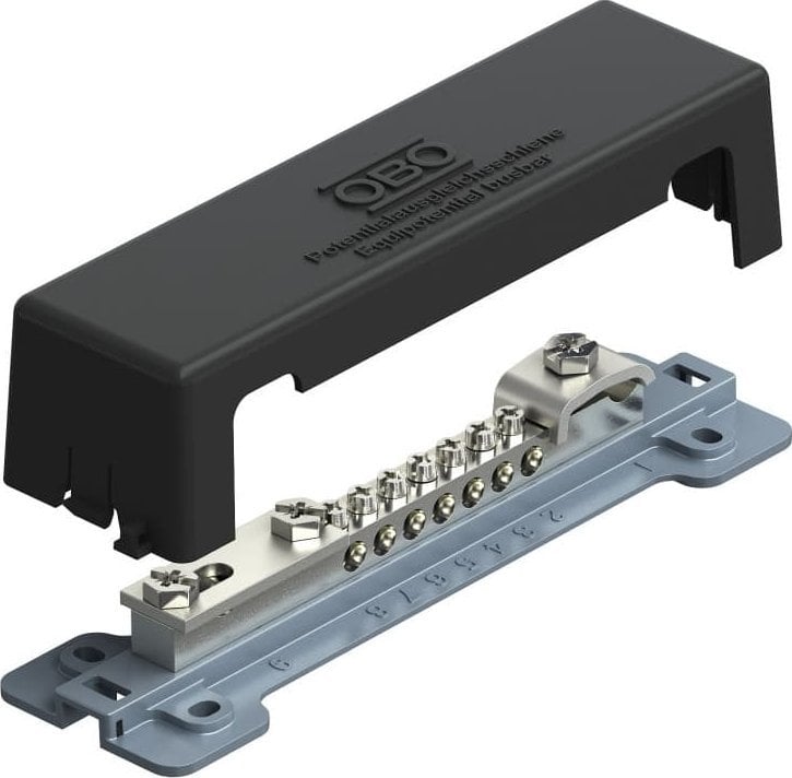 Bettermann Szyna wyrównawcza pokrywa odporna na UV podstawa metalowa 7x25mm2 + 1x10mm + 1x płaskownik 1809 A 5015105